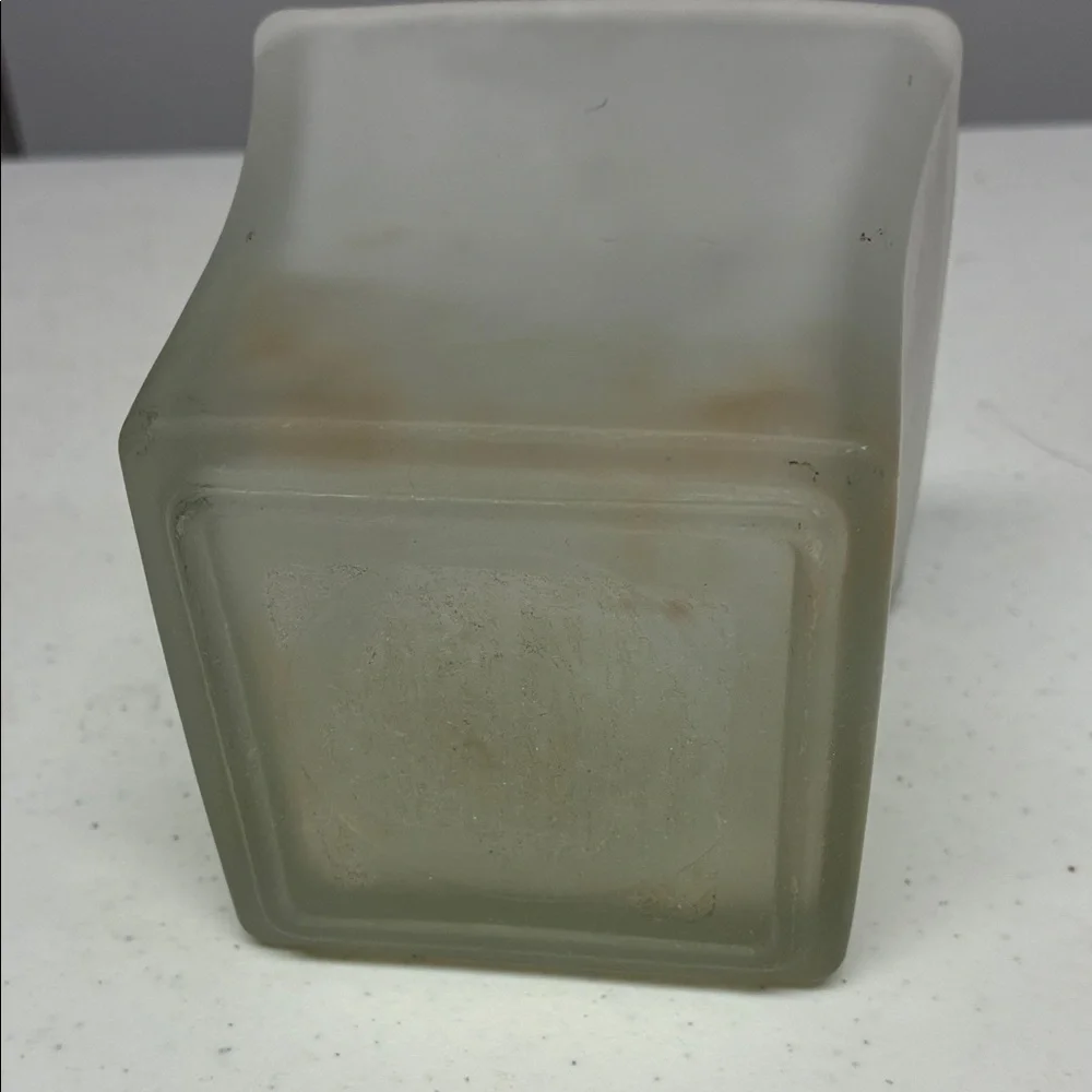 Frosted Glass Square Vase